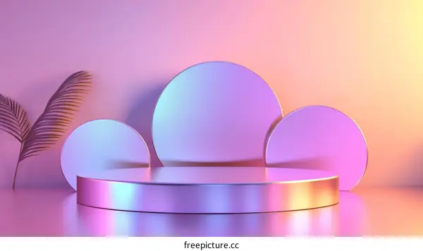 Modern Minimalist Product Display with Pastel Colors