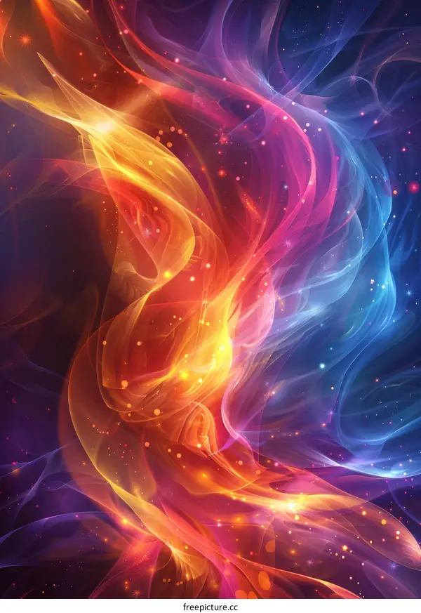 Abstract Colorful Plasma Background