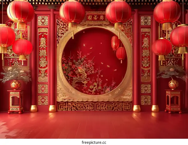 Chinese New Year Red Lanterns