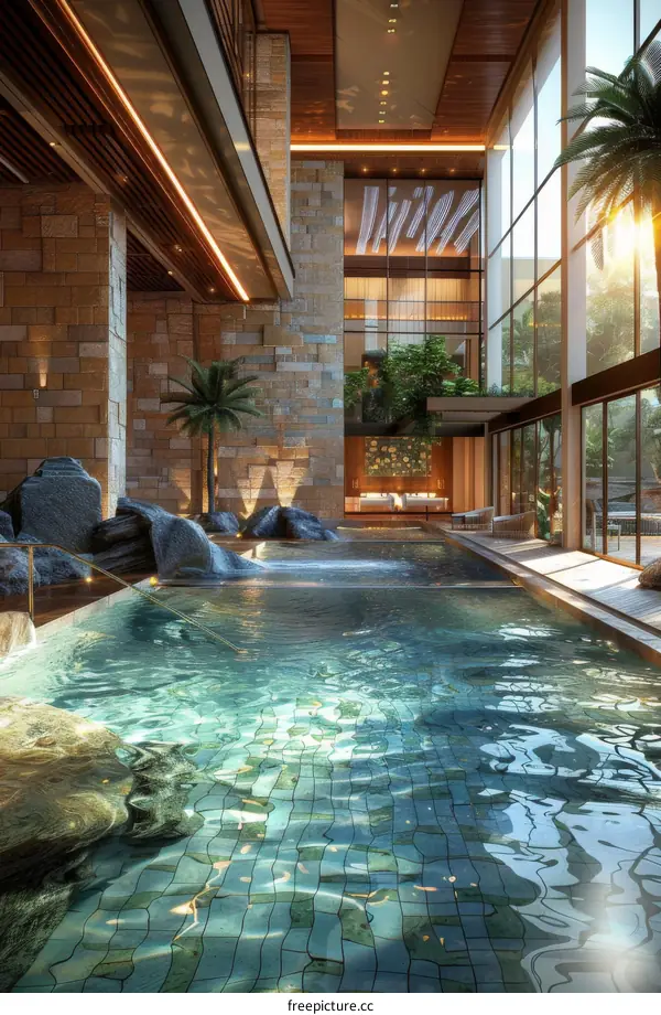 Modern Luxurious Spa Pool Interior Design