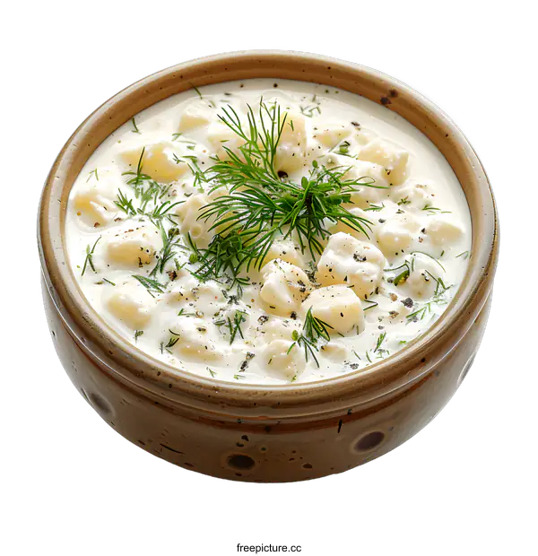 [Transparent Background PNG]Bowl of creamy potato salad
