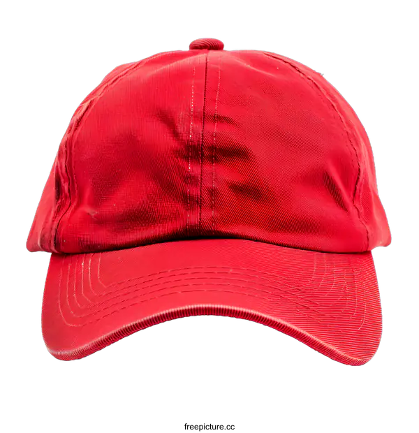 [Transparent Background PNG]Red Baseball Cap Isolated on White Background