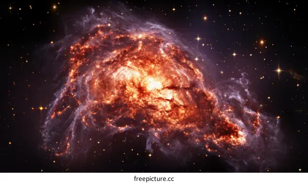 Amazing Space Galaxy with Stars and Nebula