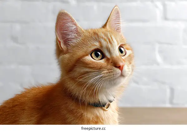 Cute Ginger Cat Close Up Portrait