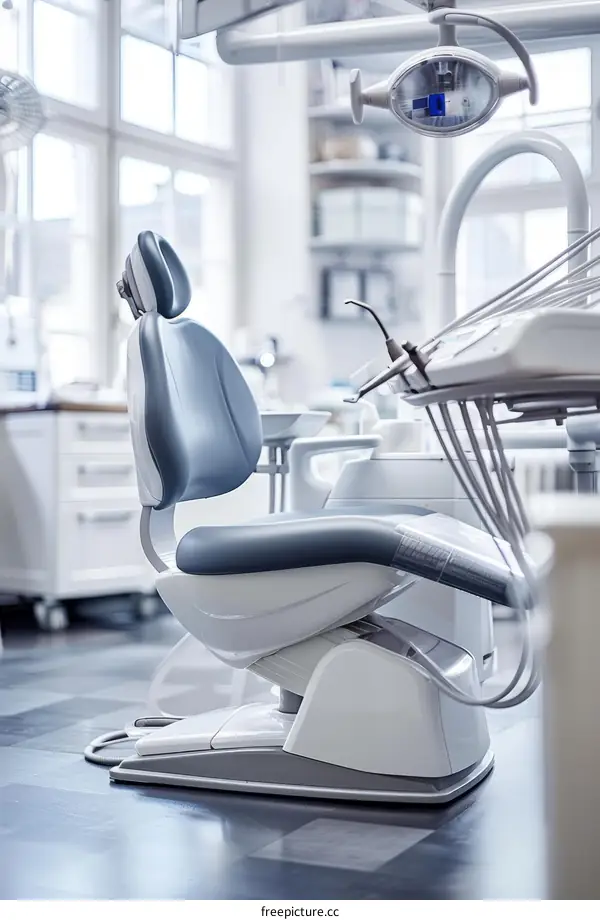 Dentist chair in a dental clinic