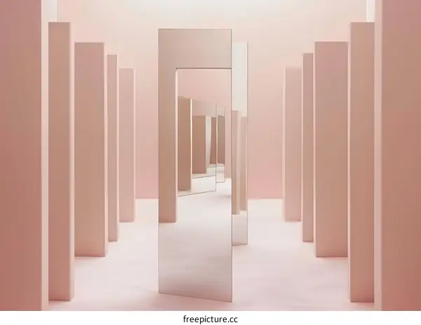 Abstract Minimalist Pink Interior Design