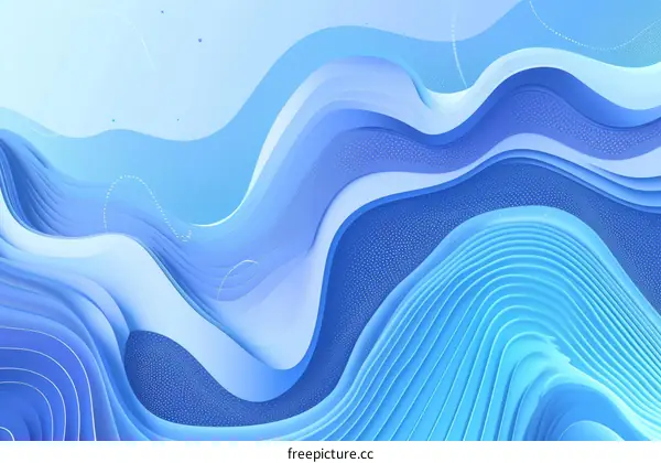 Blue and white abstract waves background