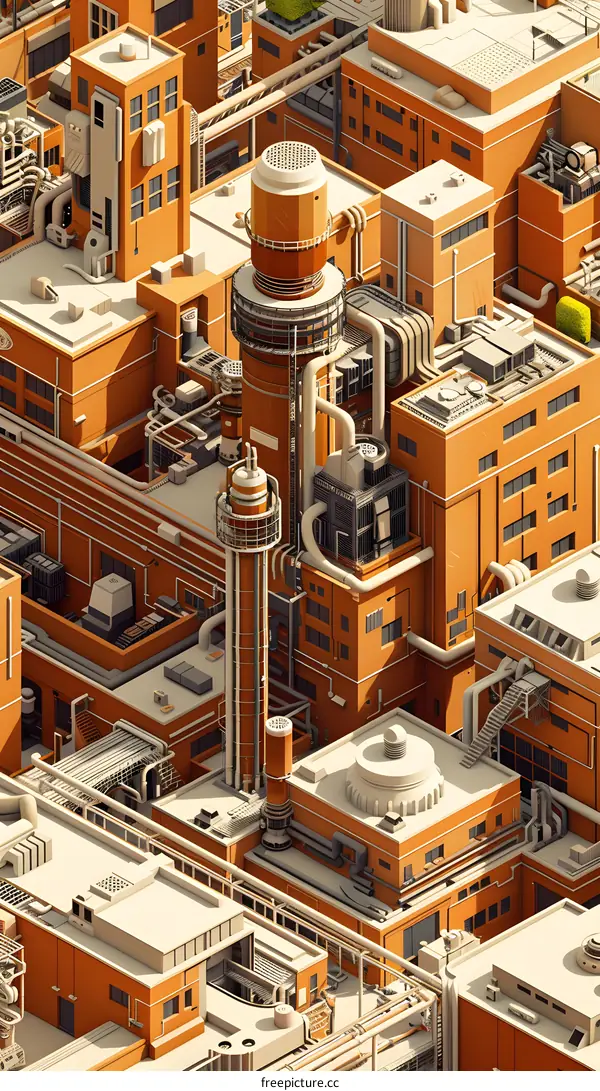 Isometric Factory Illustration