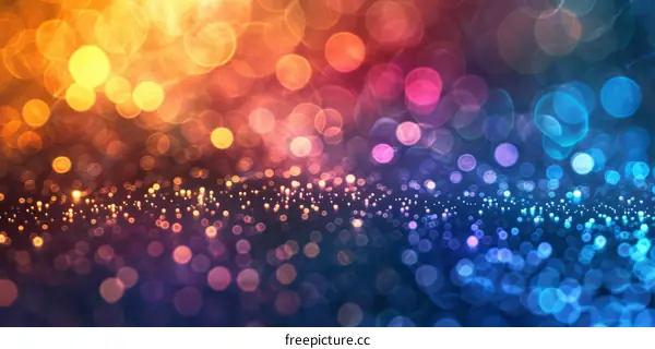 Abstract Colorful Bokeh Background with Shiny Lights