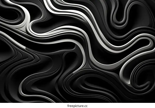 Black and White Abstract Waves