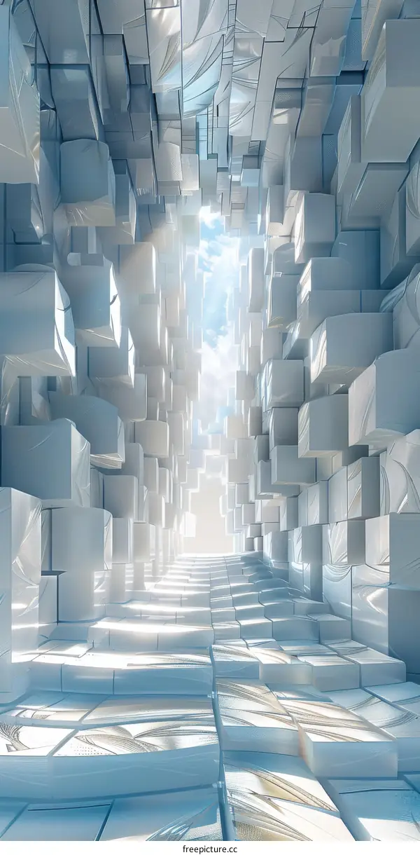 Futuristic Sci-Fi Corridor:  A Geometric Illusion of Space