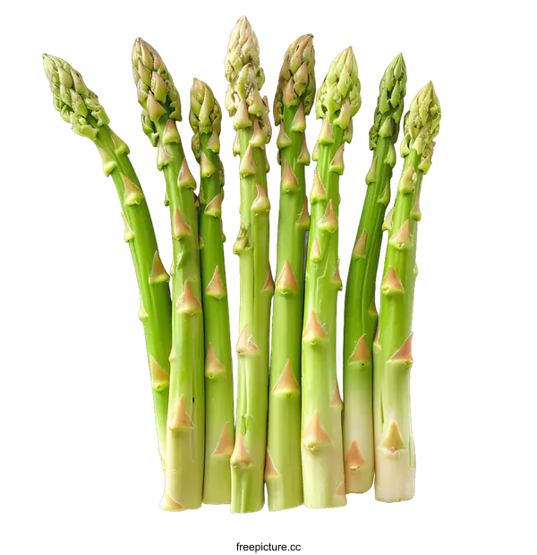 [Transparent Background PNG]Fresh green asparagus