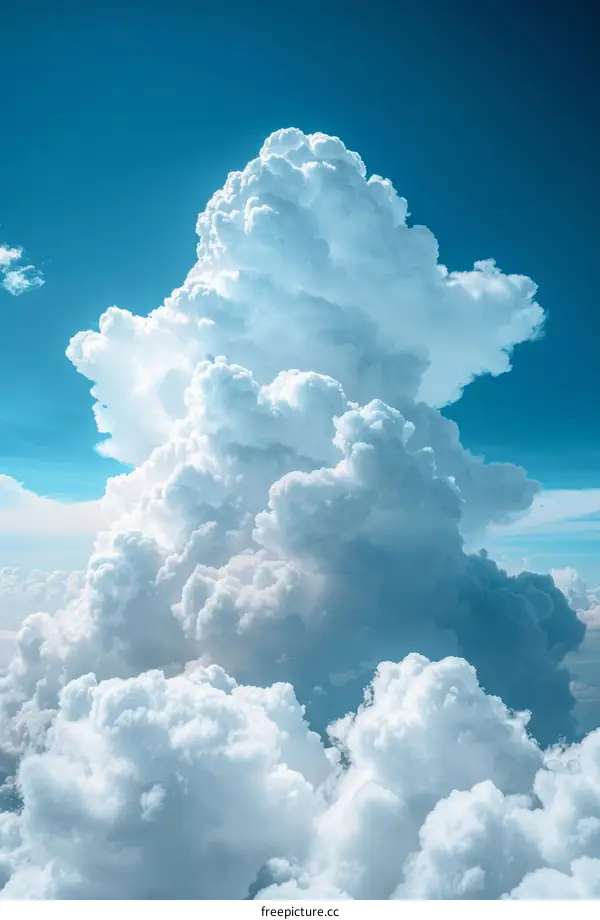 Dramatic White Cloudscape Against a Blue Sky
