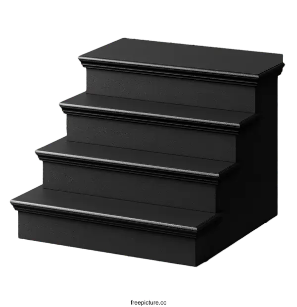 [Transparent Background PNG]Modern Black Display Steps