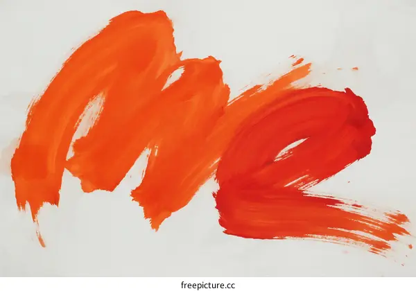 Vibrant Orange Brush Stroke Artistic Expression