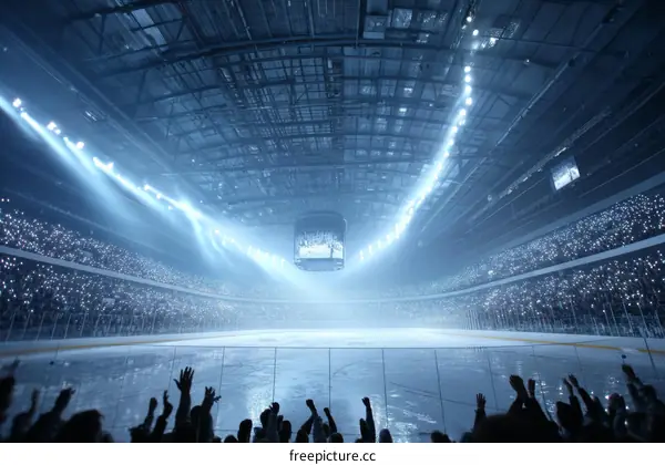 Massive Sports Arena Filled With Enthusiastic Fans