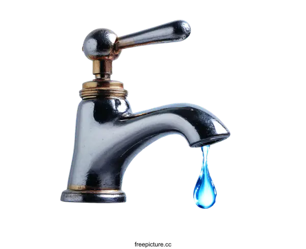 [Transparent Background PNG]Water Tap Droplet Close Up