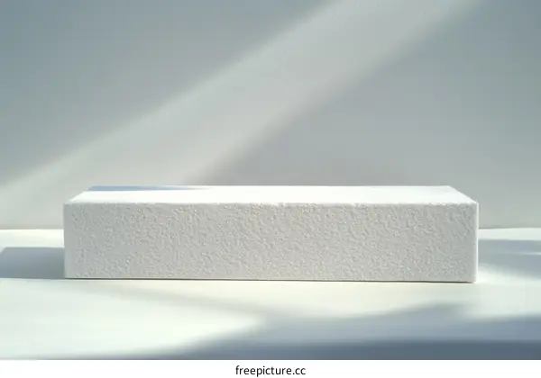 White Block Display Stand Product Presentation