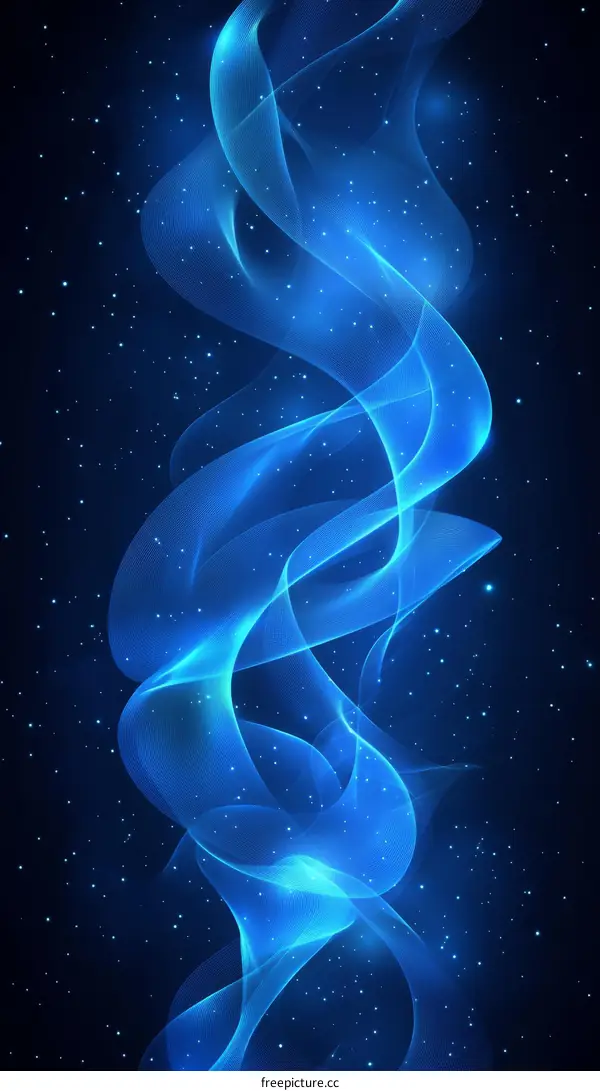 Abstract Blue Light Waves in Dark Space