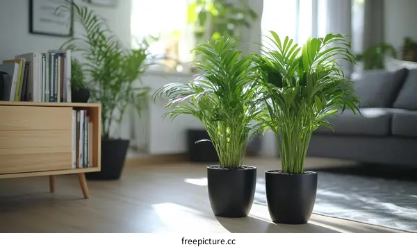 Indoor Plants in a Modern Living Room