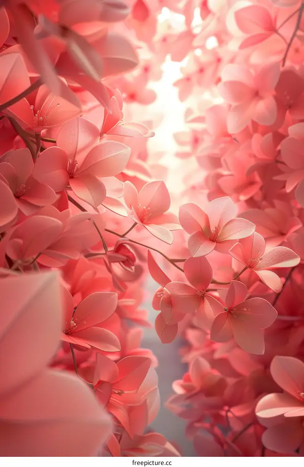 Close up of Delicate Pink Flowers