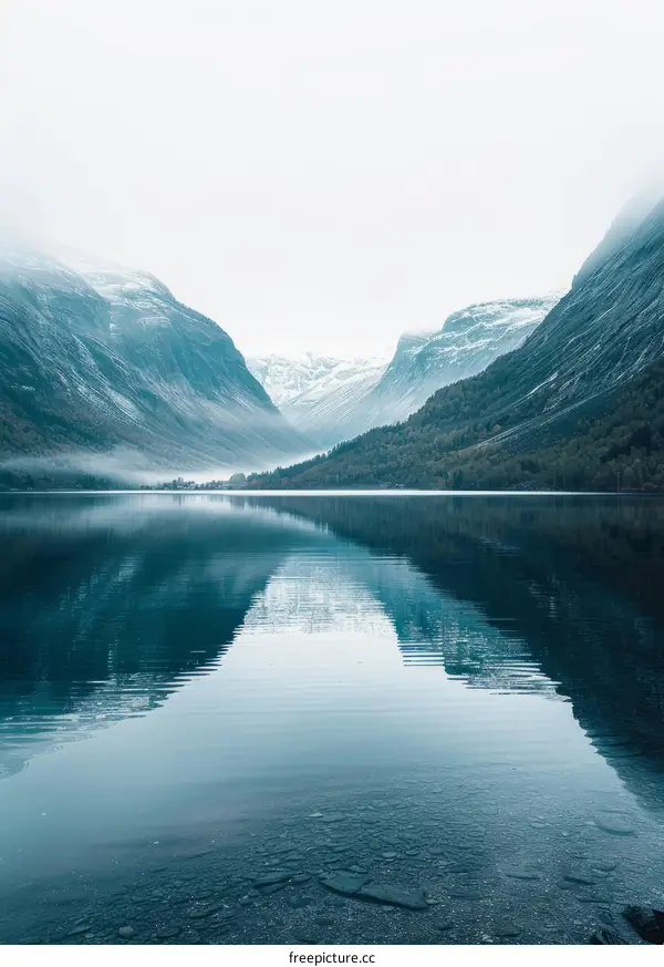 Mountains and lake in Norway