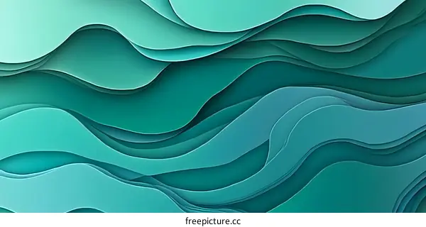 Abstract Green Paper Cut Background