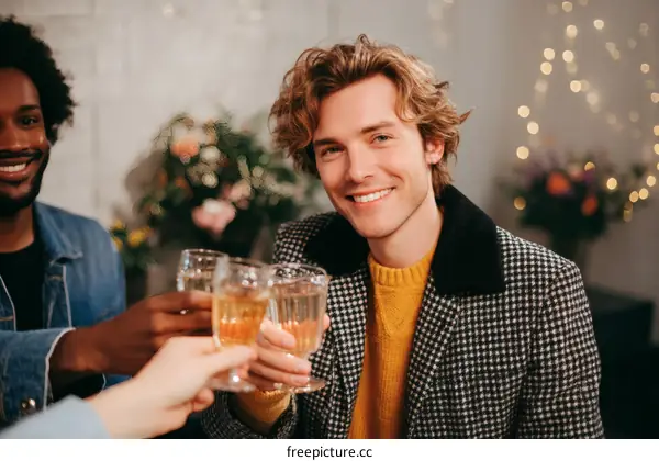 Friends Celebrating with Cheers