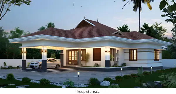 Modern Minimalist Bungalow House Design With Carport