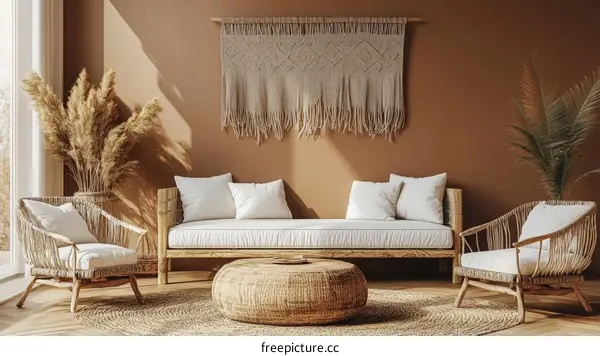 Bohemian Living Room Interior Design