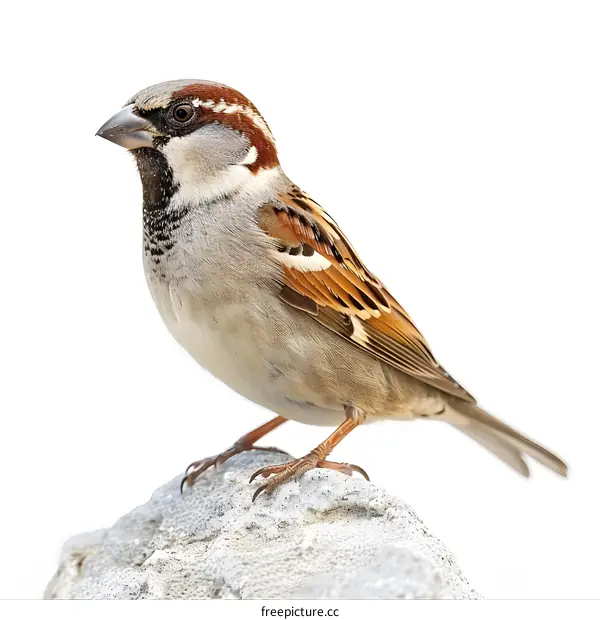 House Sparrow on Rock