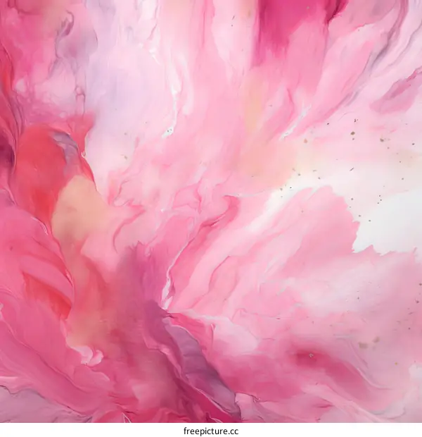 Pink and white abstract painting