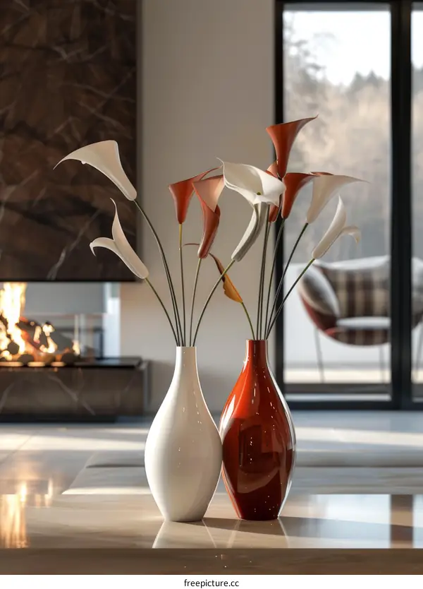 Modern Interior Design with Floral Decor