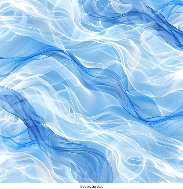 Blue and white abstract waves background