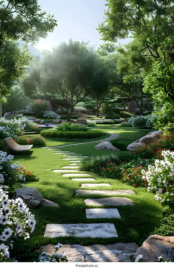 Garden landscape design renderings