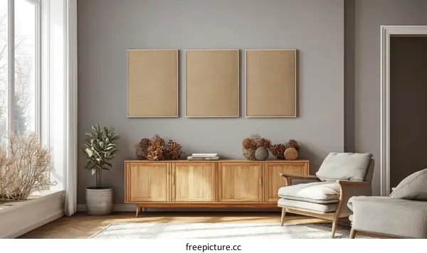 Modern Living Room Interior Design Illustration