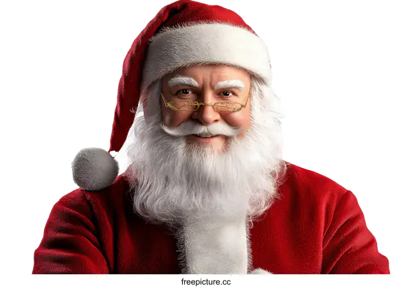 [Transparent Background PNG]Santa Claus Portrait Close Up