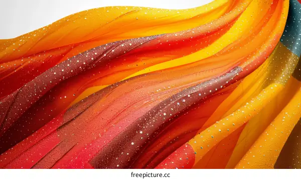 Colorful flowing silk