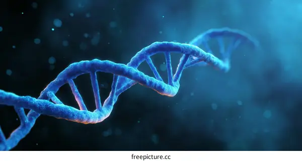 3D DNA Double Helix Structure Medical Illustration