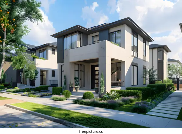 Modern House Exterior Design with Landscaping