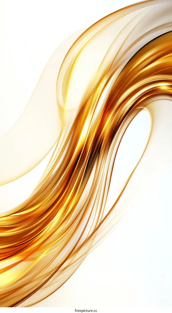 Abstract Gold Flowing Lines Design