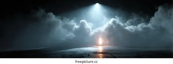 Dramatic Spotlight on Foggy Stage