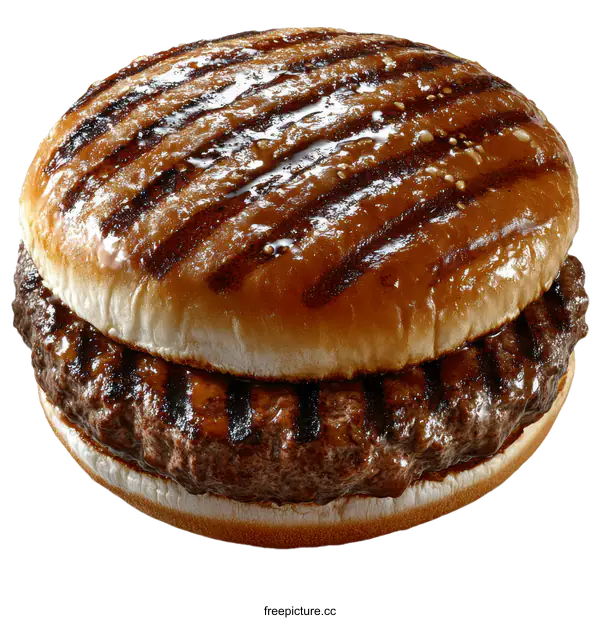 [Transparent Background PNG]Delicious Grilled Beef Burger