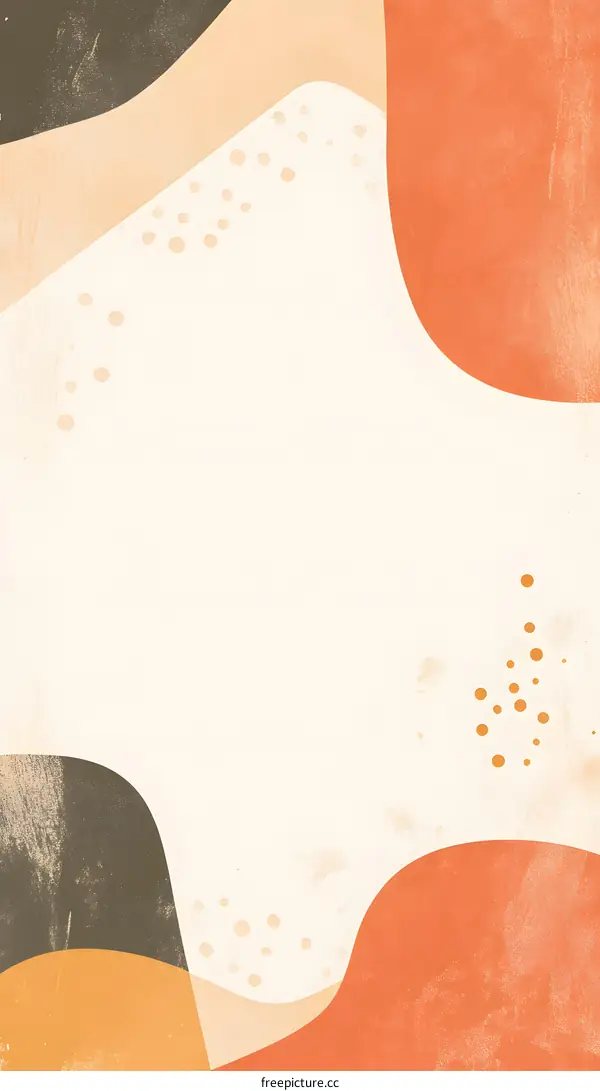 Abstract Background With Orange And Green Color