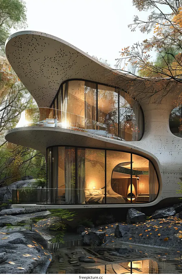 Modern Architectural Concrete House in Natural Setting