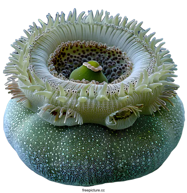 [Transparent Background PNG]A green and white staghorn coral up close