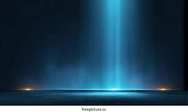 Abstract Light Beam Studio Scene Illustration