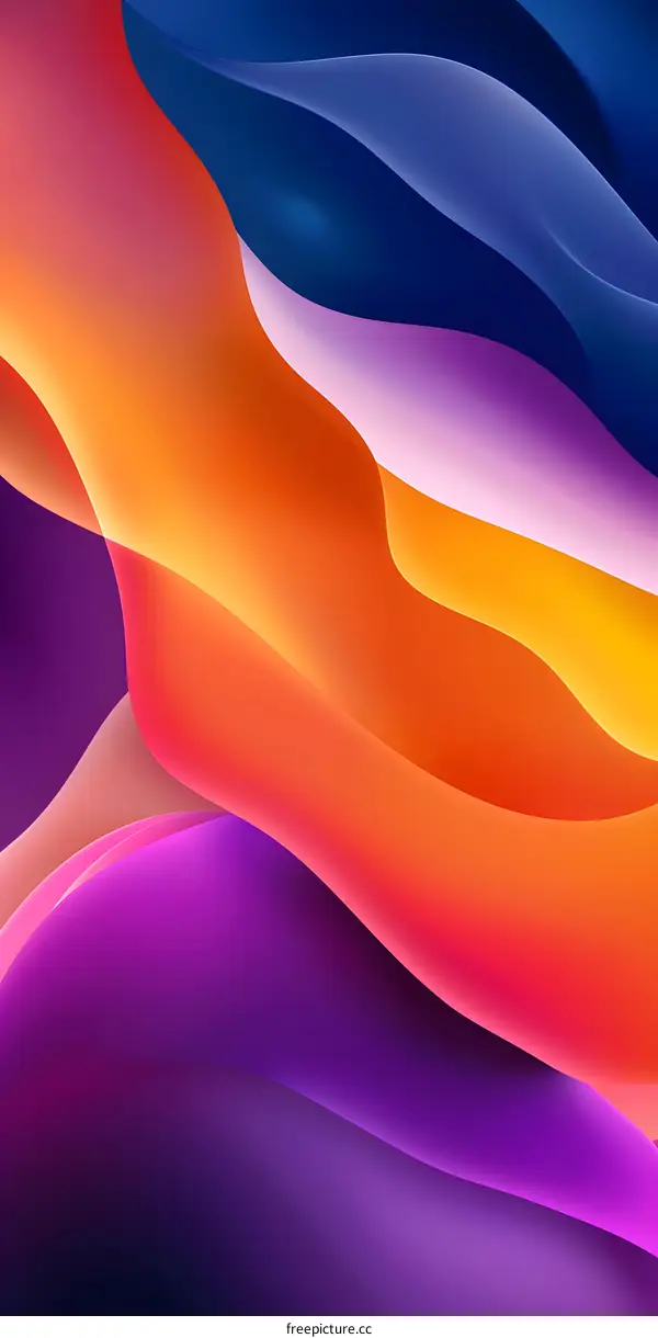 Abstract Colorful Waves Background
