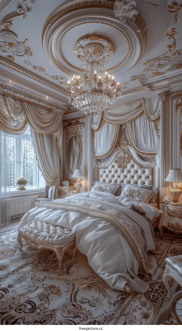 Luxury Bedroom Interior Design with Ornate Details