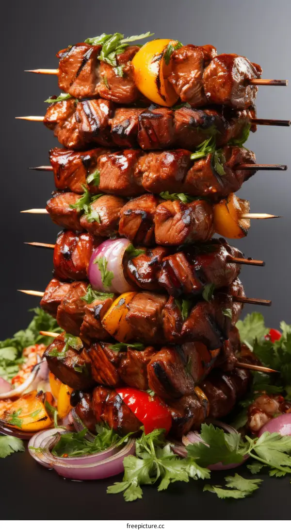 Beef and Vegetable Skewers
